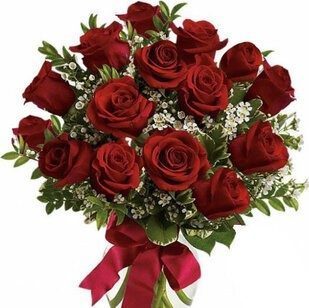 15 red roses with greenery | Flower Delivery Syktyvkar